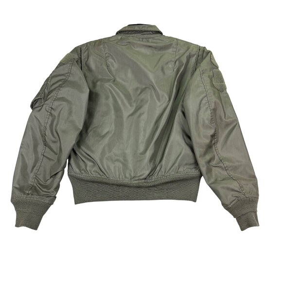 Vtg 80's Centre Mfg Co Green Fire Resistant Flight Summer Jacket CWU-36/P Sz S - Picture 2 of 10